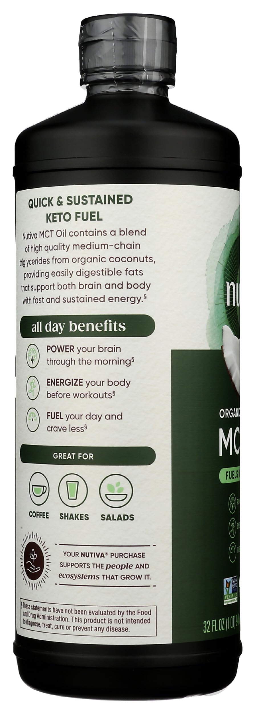 Nutiva MCT Oil in a blender for versatile dietary use.