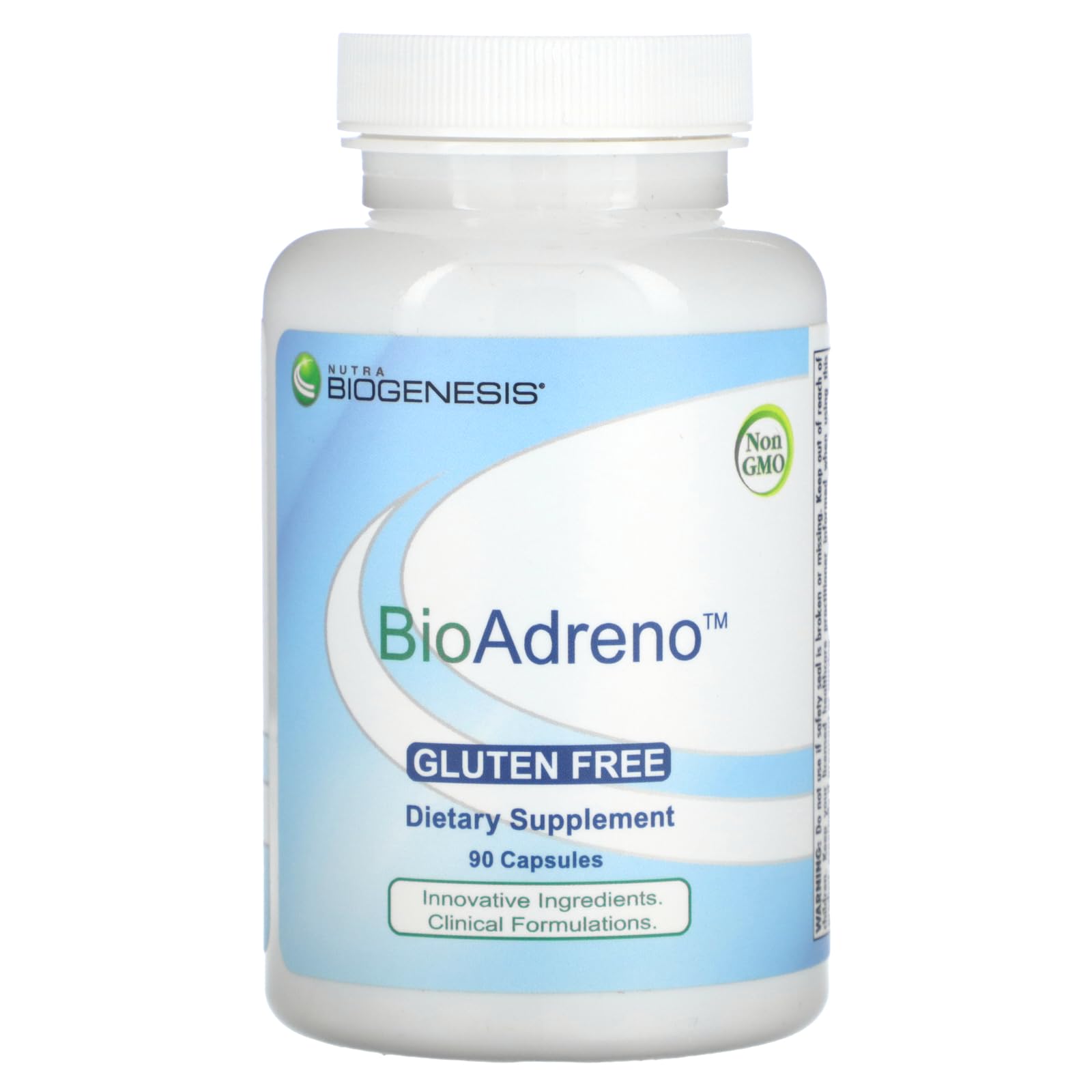 Nutra BioGenesis BioAdreno adrenal capsule shown for adrenal support and energy balance