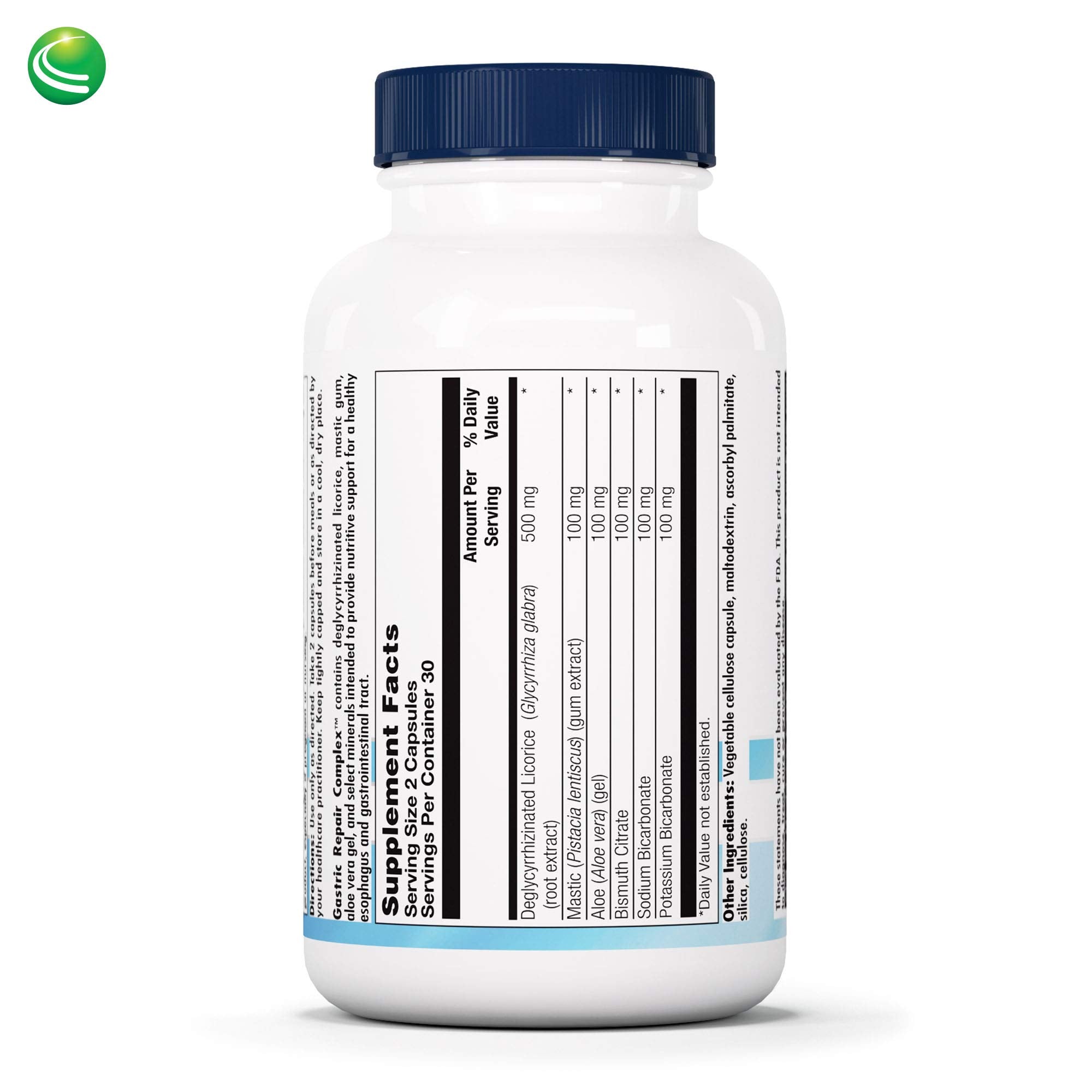 Closeup of Nutra BioGenesis capsules illustrating easy two-capsule daily dosing.