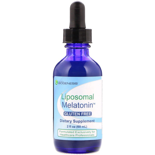 Nutra BioGenesis Liposomal Melatonin bottle pour for easy nightly use