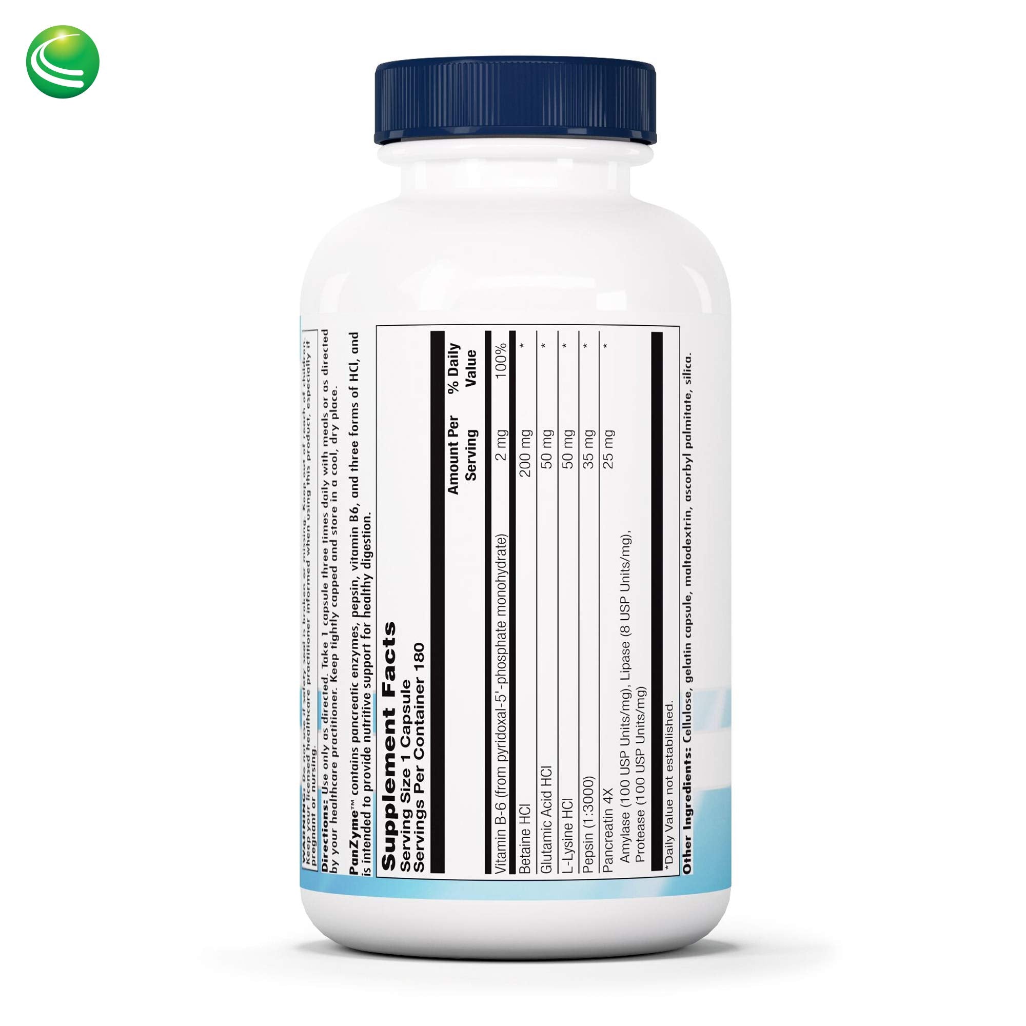 Nutra Biogenesis PanZyme capsules designed to aid protein and fat digestion.