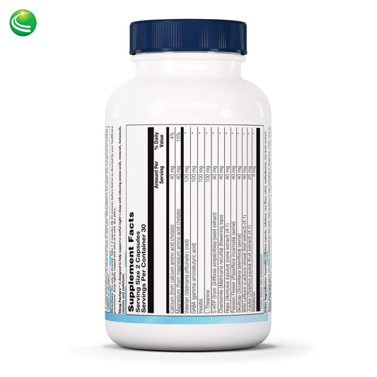 Nutra BioGenesis Sleep Factors bottle back with usage details