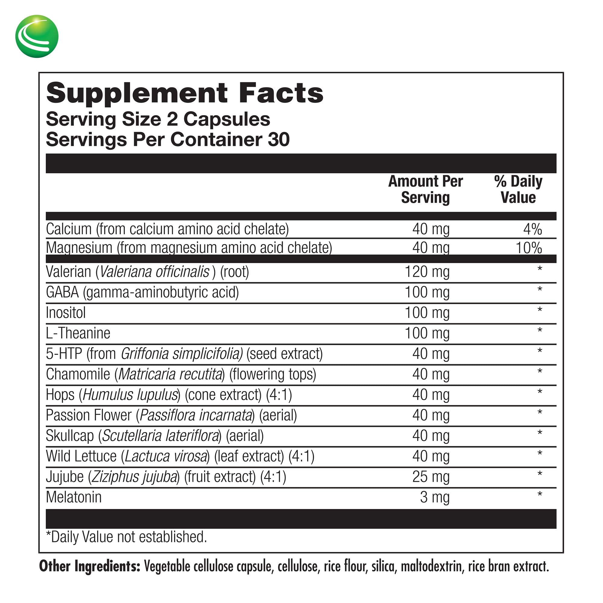 Nutra BioGenesis Sleep Factors magnesium illustration highlighting calming mineral