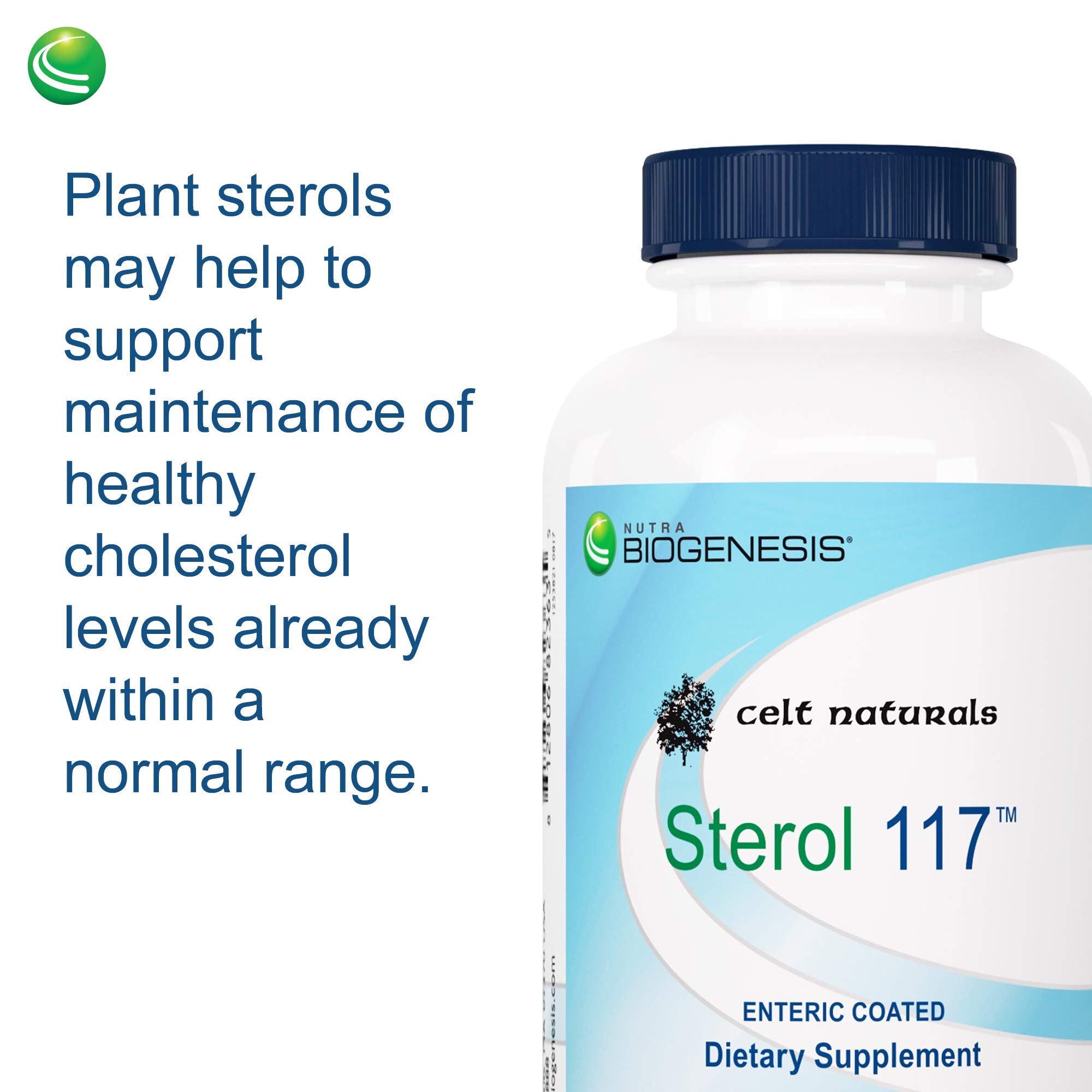 Nutra BioGenesis Sterol 117 nutrition facts—transparent serving information.