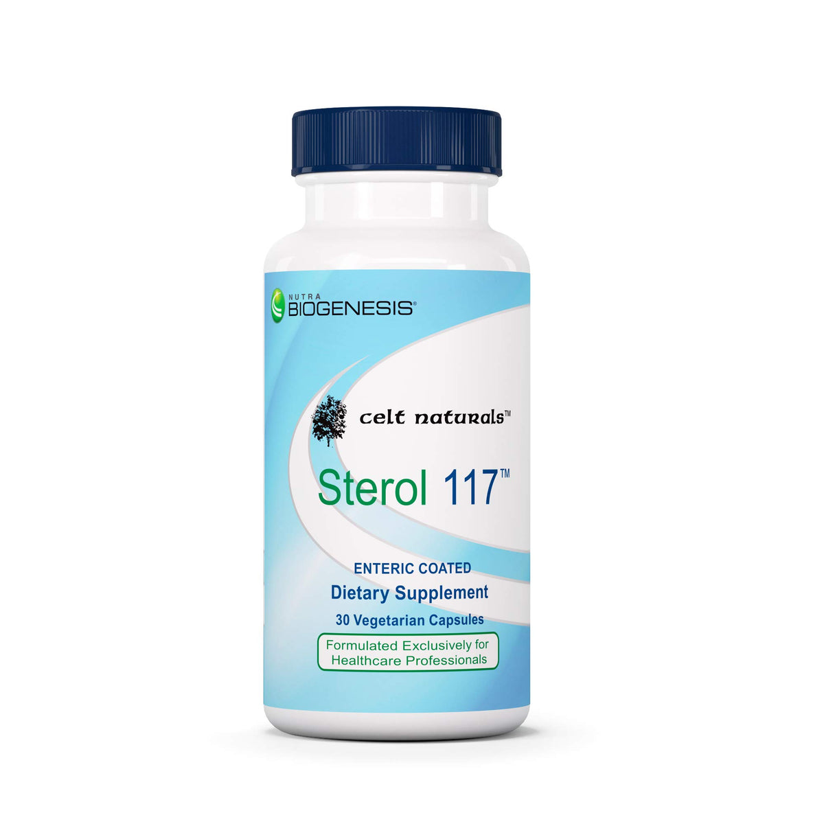 Nutra BioGenesis Sterol 117 bottle and capsules for immune support and urinary health.