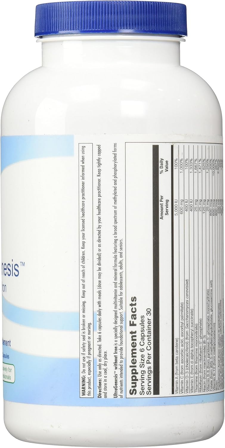 UltraGenesis capsules close-up highlighting plant-based formula for adults