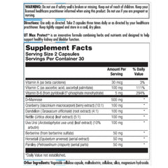 Close-up of Nutra BioGenesis UT Max Protect capsules for daily use.