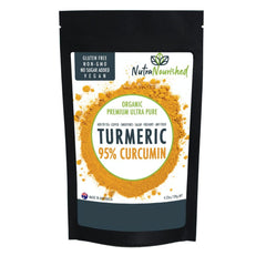 Nutra Nourished turmeric being stirred into coffee for a warm, earthy boost.