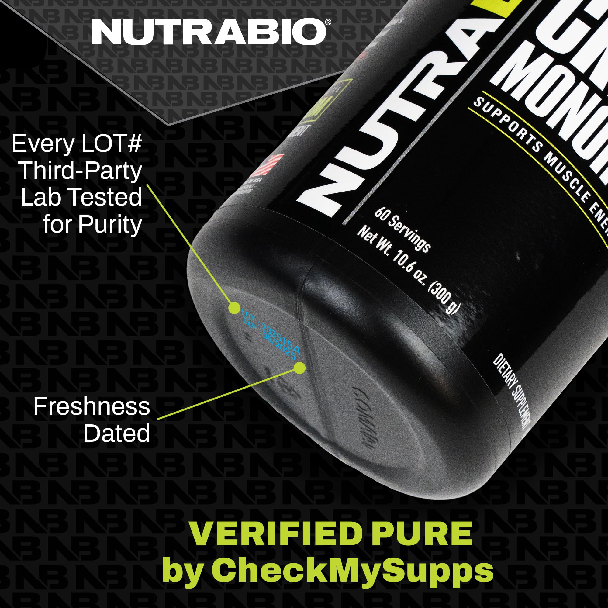 NutraBio Alpha EAA ingredients panel highlights essential amino acids and BCAAs