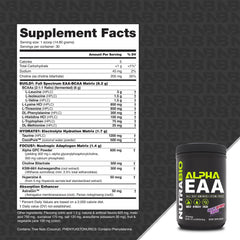 NutraBio Alpha EAA shake in glass, grape berry crush flavor hydrates during training