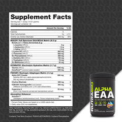 NutraBio Alpha EAA powder in glass demonstrates easy mixability with water.