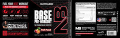 NutraBio Base Pre-Workout sugar-free formula ideal for clean fueling