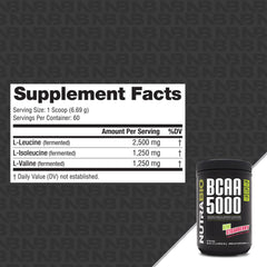 NutraBio BCAA 5000 scoop being poured for intra-workout energy