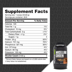 NutraBio Casein protein shake glass shows steady amino acids through the night.