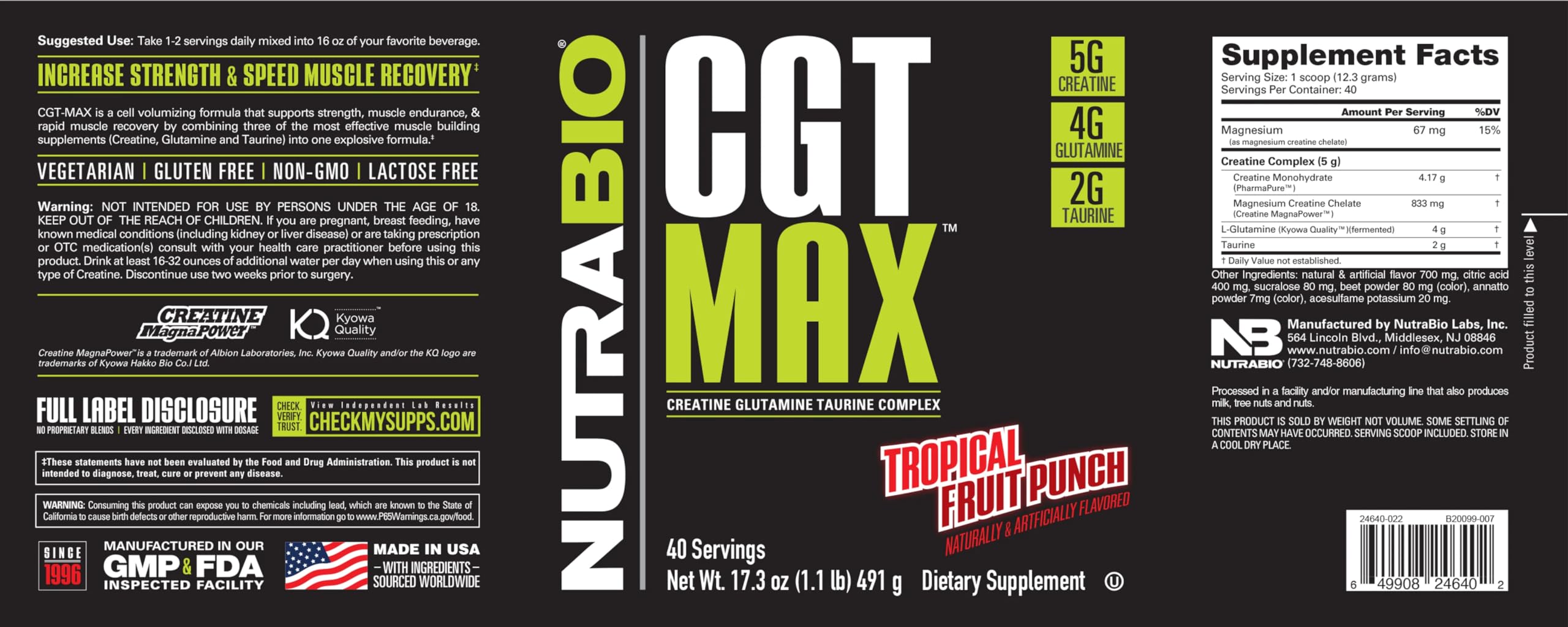 NutraBio CGT-MAX in use during training supports strength progress.