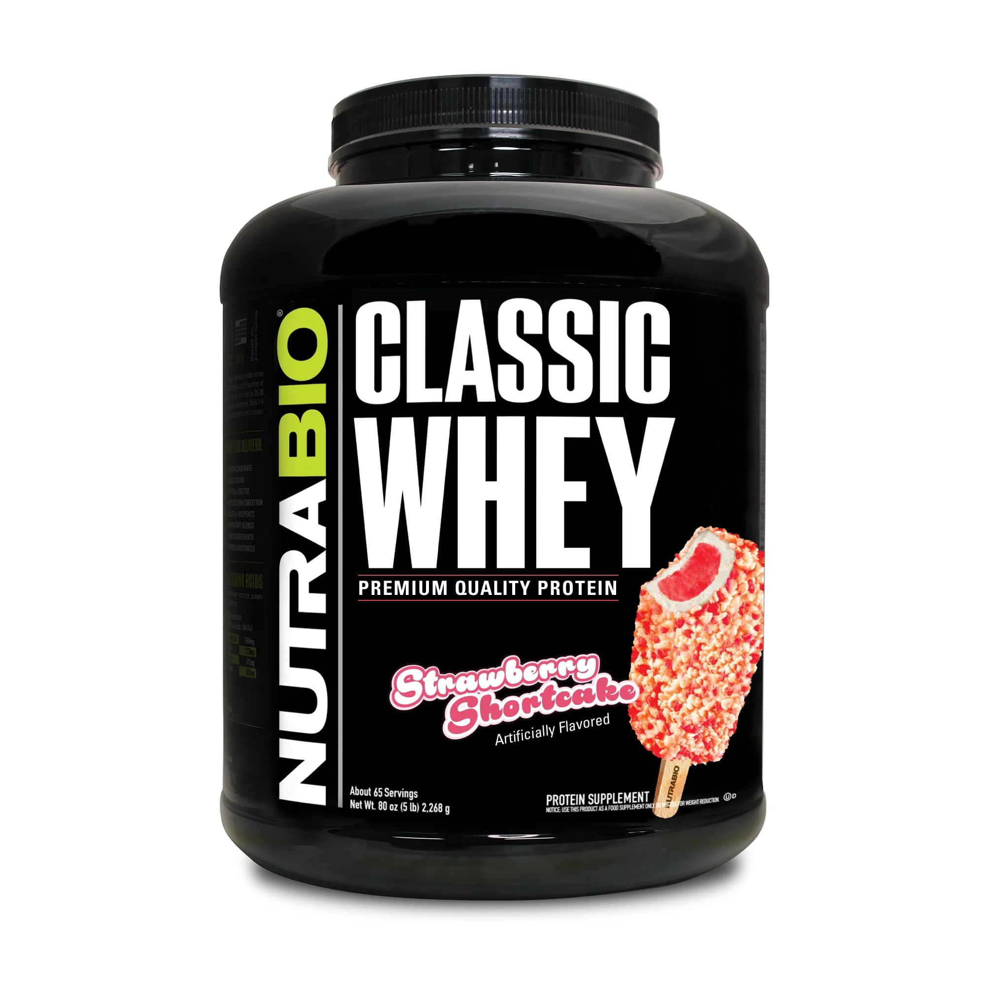 NutraBio Classic Whey bottle pour for post-workout shakes
