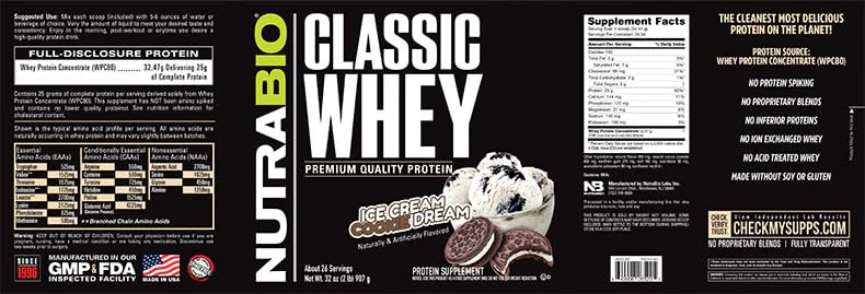 NutraBio Classic Whey post-workout shake fuels recovery with high-quality protein