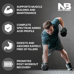 NutraBio Classic Whey scoop dispensing easy servings