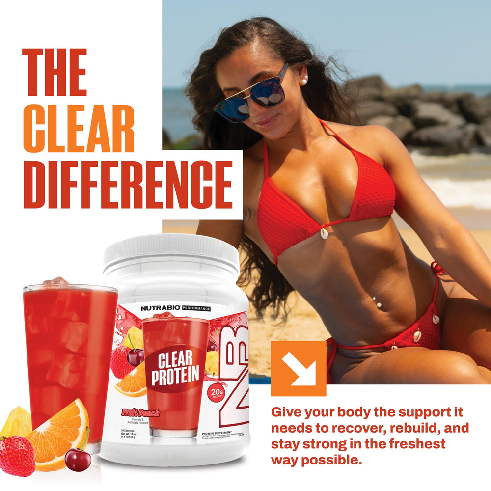 Close-up of NutraBio Clear Whey Iso foam-free mixing