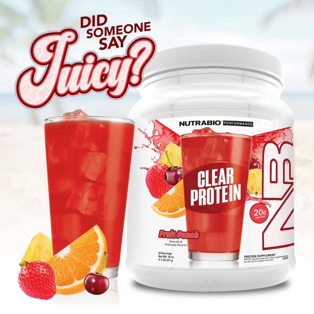 NutraBio Clear Whey Iso 0g lactose text on bottle