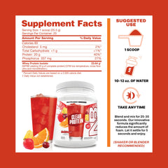 NutraBio Clear Whey Iso zero sugar label on packaging