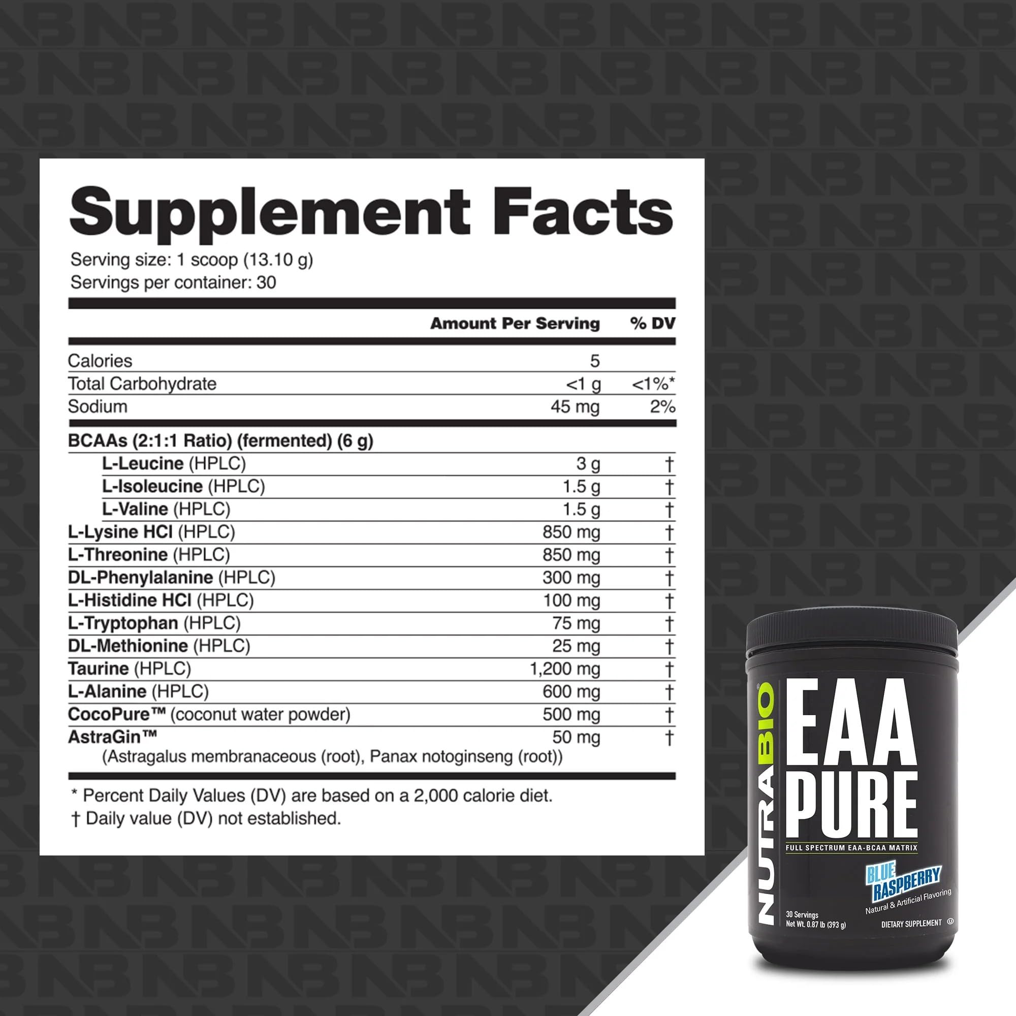 NutraBio EAA Pure serving scoop for easy workout dosing.