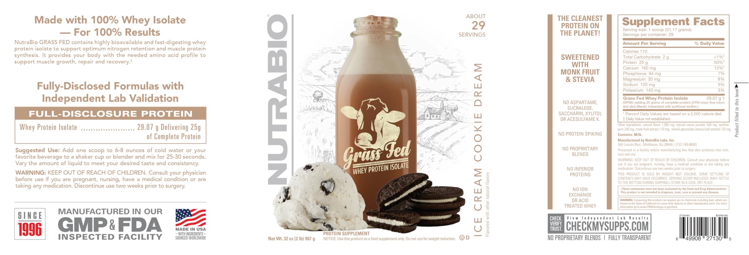 NutraBio Grass Fed Whey Isolate pour shows quick mix after training.