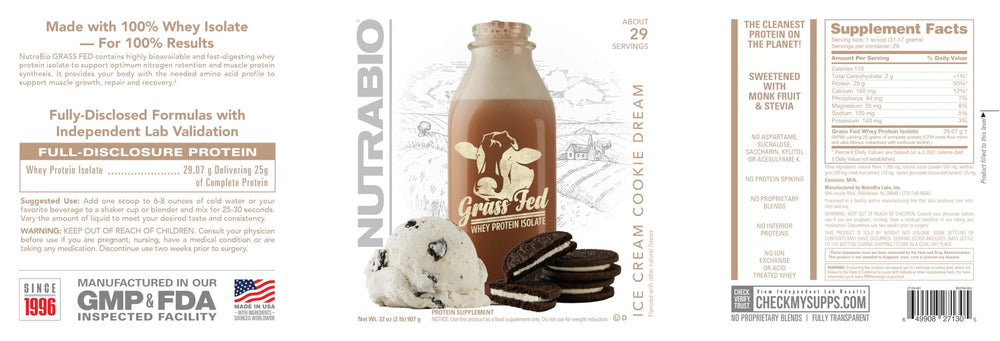 NutraBio Grass Fed Whey Isolate pour shows quick mix after training.