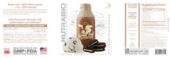 NutraBio Grass Fed Whey Isolate pour shows quick mix after training.
