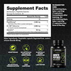 NutraBio Growth Peptides athlete during a workout scene implying endurance benefits.