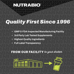 NutraBio Intra Blast 30-serving tub image showing convenient intra-workout supplement container.