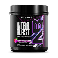NutraBio Intra Blast BCAAs powder in grape-berry crush for intra-workout hydration