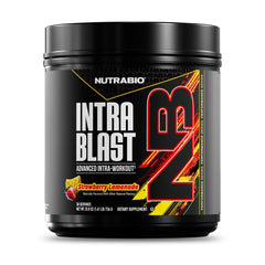 NutraBio Intra Blast BCAA powder tub for intra-workout amino support.