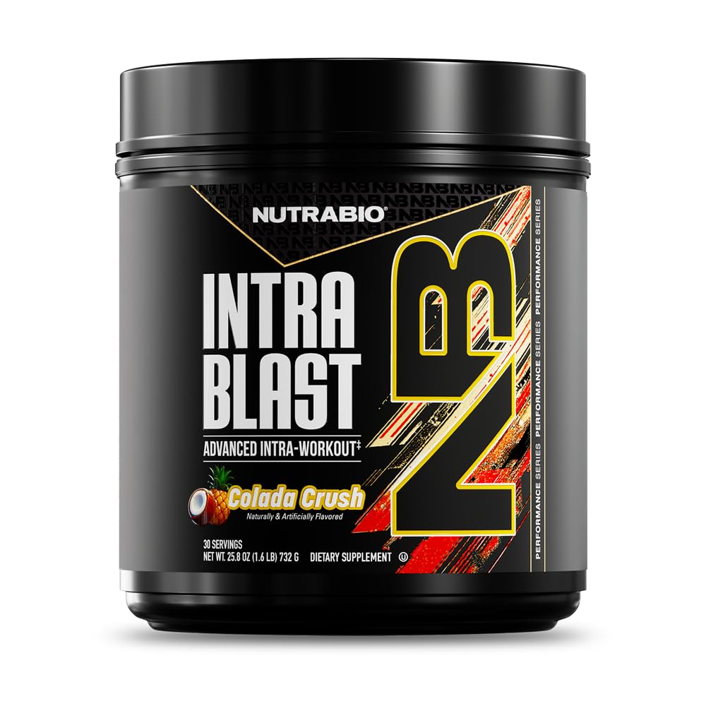 NutraBio Intra Blast bottle pour for convenient intra-workout hydration.