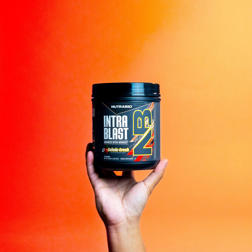 NutraBio Intra Blast electrolyte matrix emphasizes hydration support.