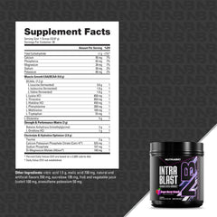 NutraBio Intra Blast powder dissolving in water for fast absorption