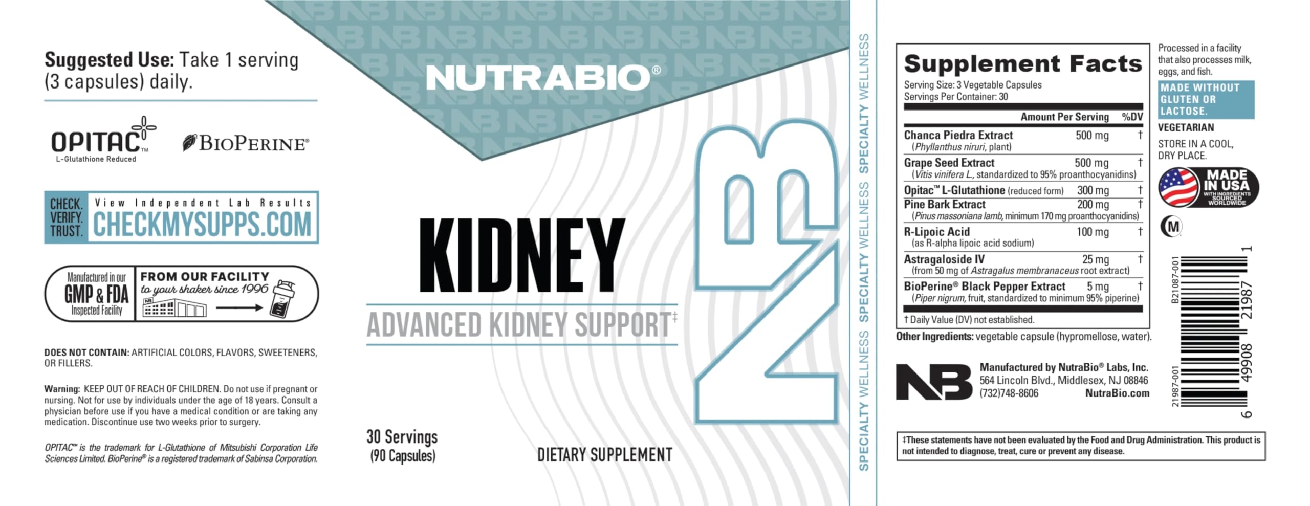 NutraBio Kidney Support healthy-kidney concept image suggesting long-term wellness