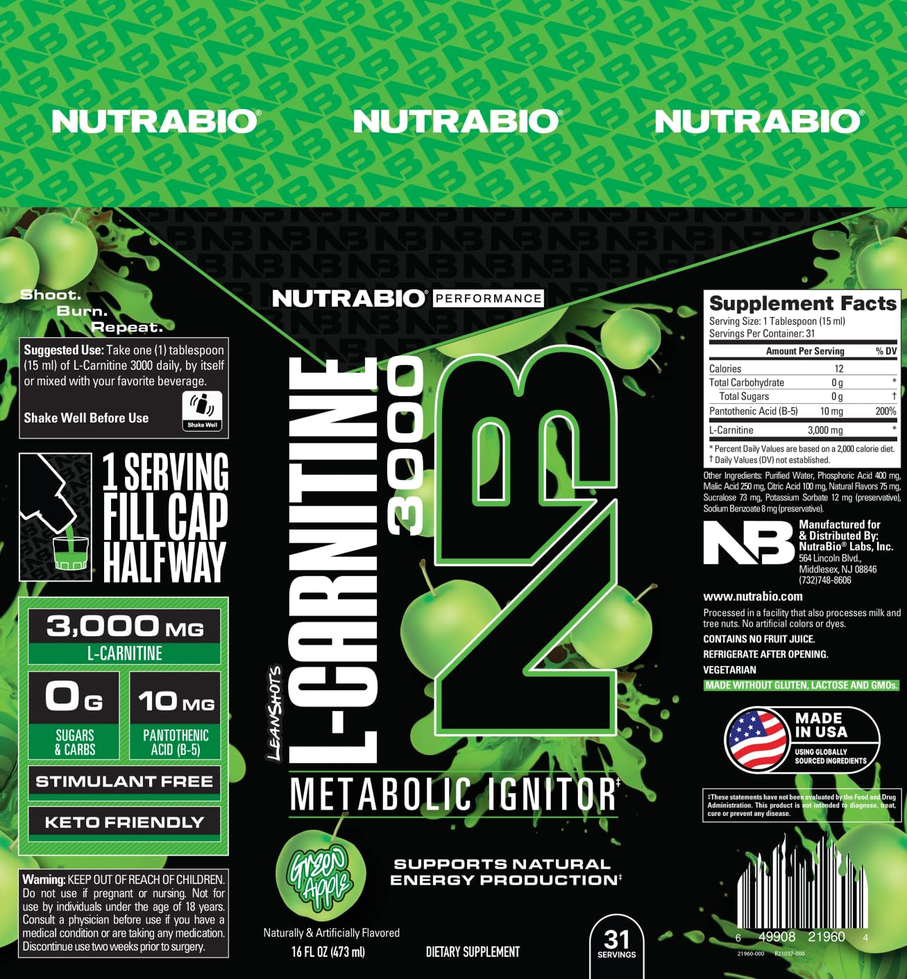 NutraBio cap close-up suggests quick, convenient use.