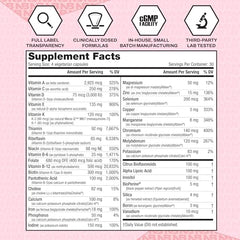 Non-GMO, gluten-free, soy-free labels support diverse dietary needs.