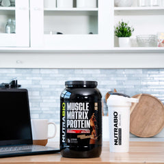 NutraBio Muscle Matrix label close-up showing fully disclosed ingredients.