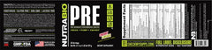 NutraBio PRE Workout old formula label nutrition facts