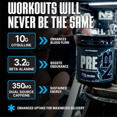 Athlete energized by NutraBio Preworkout Blue Razz during training.