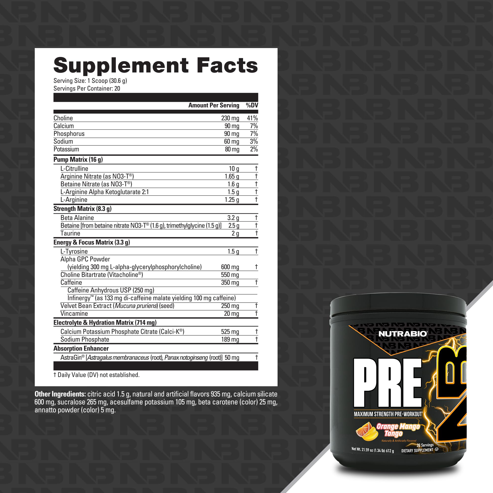 NutraBio Preworkout Orange Mango powder dissolving—smooth, lump-free mix