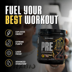 NutraBio Preworkout Orange Mango shaker—easy mixing for on-the-go routines