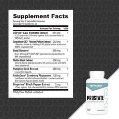 NutraBio Prostate product on a clean kitchen counter for daily use.