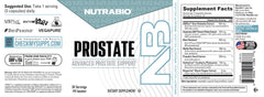 NutraBio Prostate packaging display with label details.