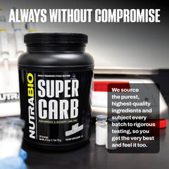 NutraBio Super Carb used by athlete during training for sustained energy