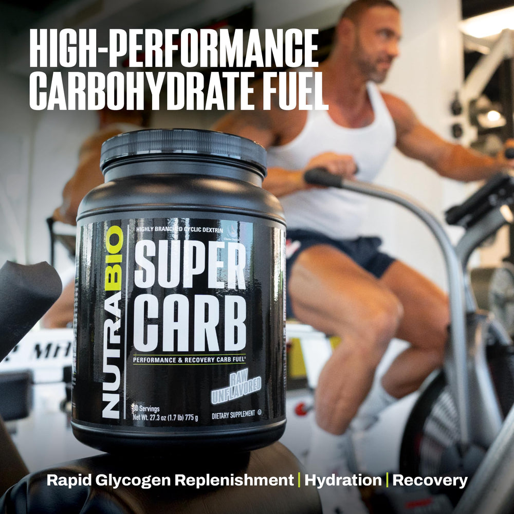 NutraBio Super Carb served in glass during session for hydration
