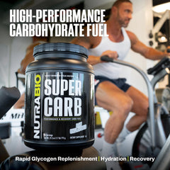 NutraBio Super Carb served in glass during session for hydration