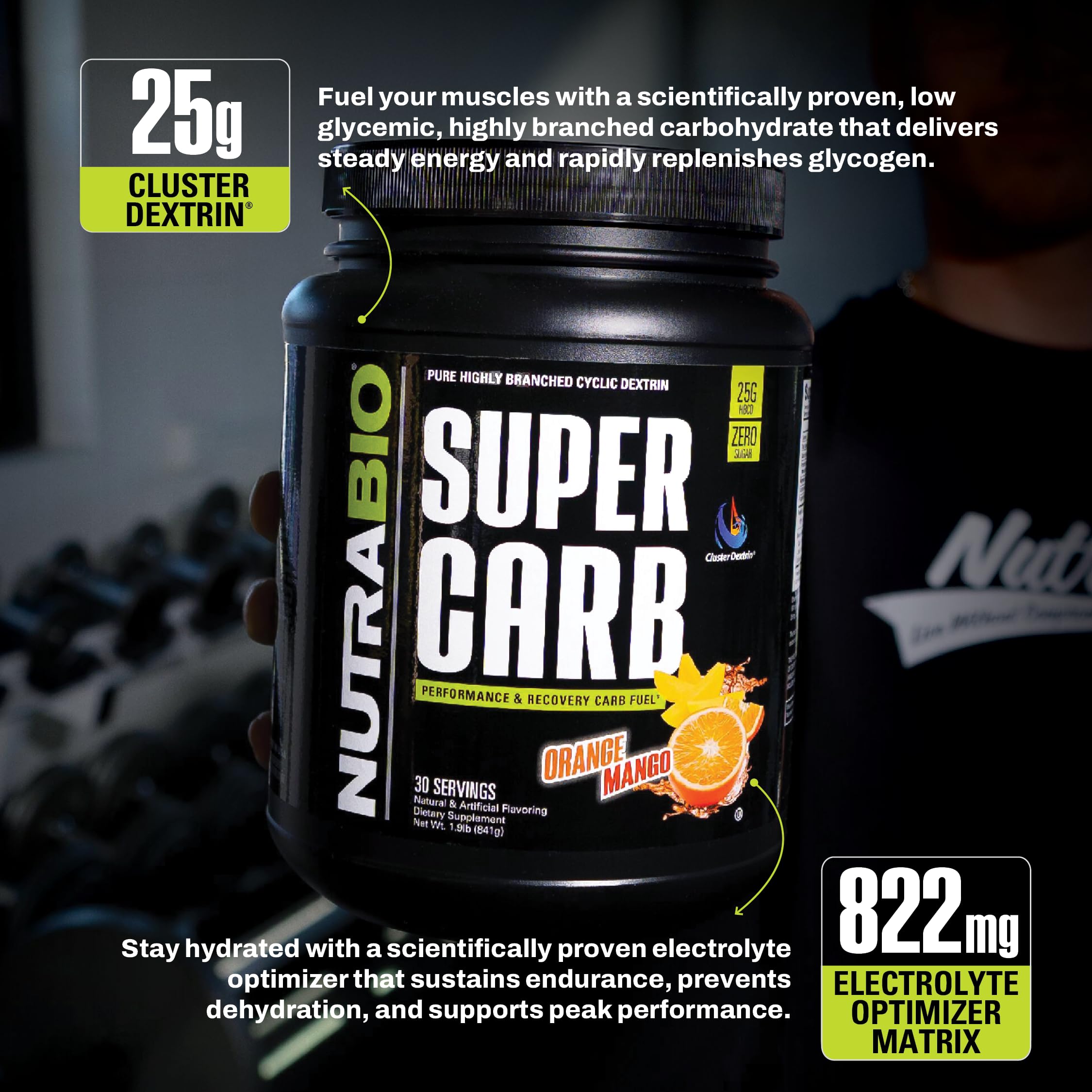 NutraBio Super Carb label disclosure graphic emphasizing transparency.